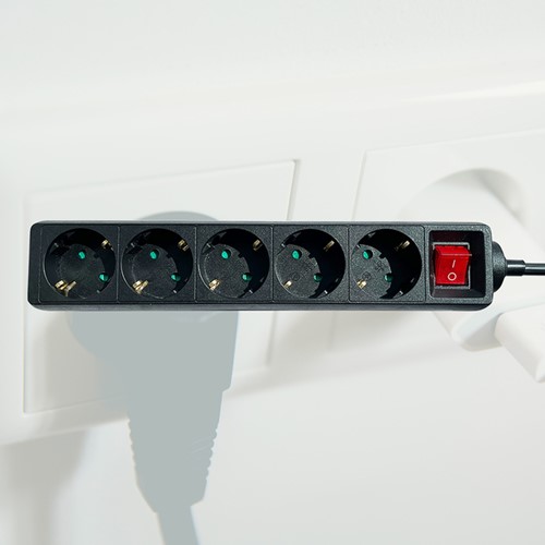 Stekkerdoos BRASQ  5 voudig 3 meter zwart 1 Stuk-3