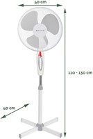 Statiefventilator BRASQ F300 Ø 40cm wit 1 Stuk-2