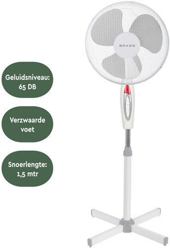 Statiefventilator BRASQ F300 Ø 40cm wit 1 Stuk-4