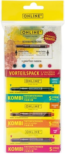 Inktpatroon Online Kombi 25st assorti 25 Stuk