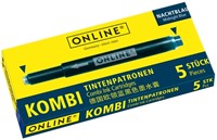 Inktpatroon Online Kombi 5st nachtblauw 5 Stuk