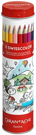 Kleurpotlood Caran d'ache Swisscolor 18 kleuren 18 Stuk