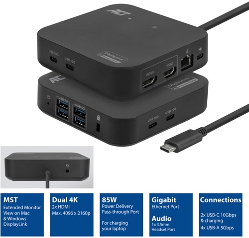 USB-C Docking Station HDMI monitoren displayLink 1 Stuk-2