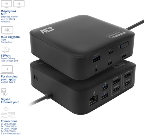 USB-C Docking Station HDMI monitoren displayLink 1 Stuk-2