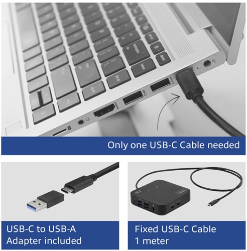 USB-C Docking Station HDMI monitoren displayLink 1 Stuk-4
