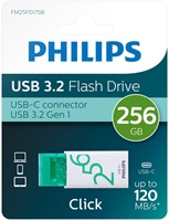 USB stick 3.2 Philips Click USB-C 256GB groen 1 Stuk