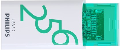 USB stick 3.2 Philips Click USB-C 256GB groen 1 Stuk-1