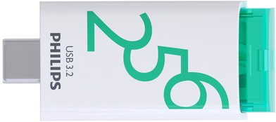 USB stick 3.2 Philips Click USB-C 256GB groen 1 Stuk-2