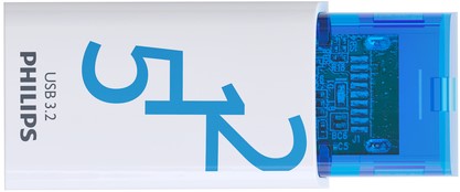 USB stick 3.2 Philips Click USB-C 512GB blauw 1 Stuk-1