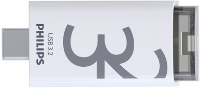 USB stick 3.2 Philips Click USB-C 32GB grijs 1 Stuk-1