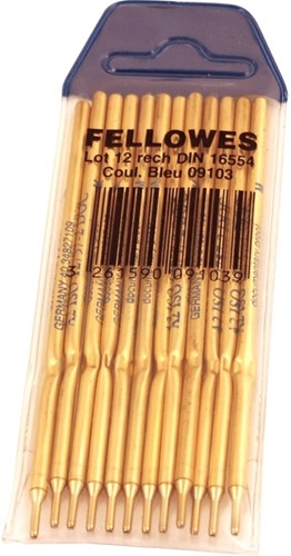 Balpenvulling Fellowes voor baliepen M blauw 12 Stuk