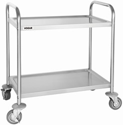 Serveerwagen Vogue met 2 plateaus 82.5x71 cm RVS 1 Stuk