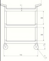 Serveerwagen Vogue polypropyleen 95x82.5 cm 1 Stuk-2