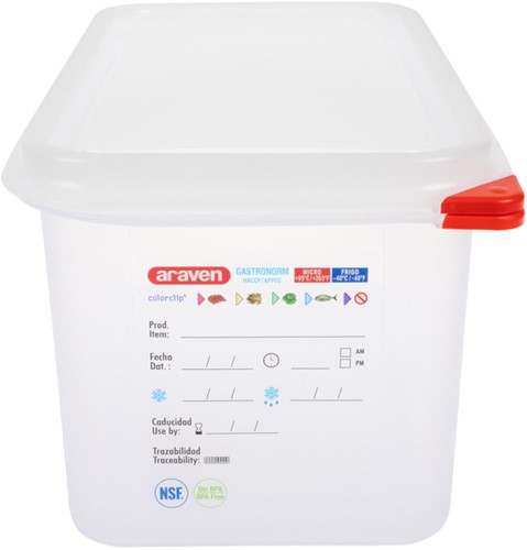 Voedseldoos Araven GN 1/3 met deksel 6 liter 4 Stuk-3