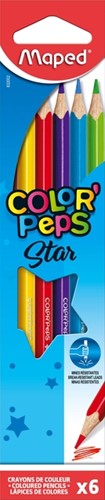 Kleurpotlood Maped ColorPeps Star 6 kleuren 6 Stuk