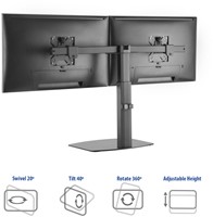 Monitorarm office gasveer crossbar 2 schermen 1 Stuk-3