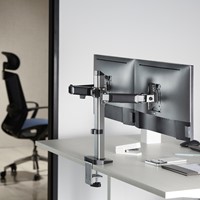 Monitorarm office 2 schermen zilver 1 Stuk-1