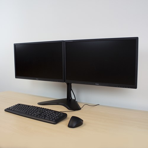 Monitorarm op voet 2 schermen 1 Stuk-2