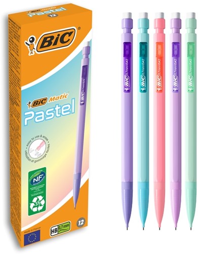 Vulpotlood Bic Matic Pastel HB 0.7mm pastel ass 1 Stuk