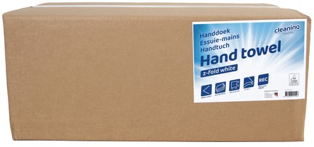 Handdoek Cleaninq Z-vouw 2-laags 22x22.5cm wit 20 Stuk-3