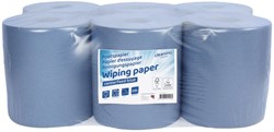 Poetspapier Cleaninq medium 1laags 300m blauw 6 Rol