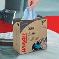 Poetsdoek WypAll X80 Powerclean 426x212mm blauw 80 Vel-1