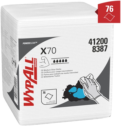Poetsdoek WypAll X70 PowerClean 421x375mm 8387 12 pak-2