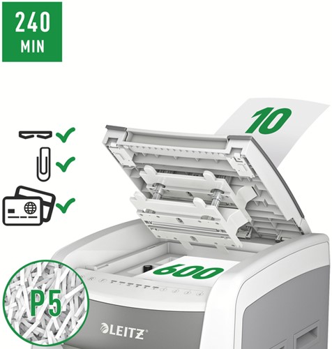 Papiervernietiger Leitz IQ Auto+ Of Pro 600 2x15mm 1 Stuk-3