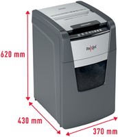 Papiervernietiger Rexel Optimum Auto+ 150M 2x15mm 1 Stuk-2