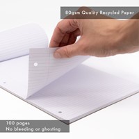 Schrijfblok Pukka A4 lijn 4-gaats 100 vel 80gr 1 Stuk-1