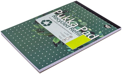 Schrijfblok Pukka A4 lijn 4-gaats 100 vel 80gr 1 Stuk-3