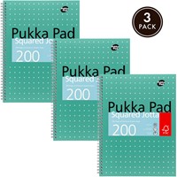Collegeblok Pukka Jotta A4 rt 5x5 4-g 200pags gn 1 Stuk-3