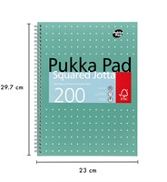 Collegeblok Pukka Jotta A4 rt 5x5 4-g 200pags gn 1 Stuk-3