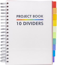 Projectboek Pukka White B5 lijn 10-tabs 400pag 1 Stuk