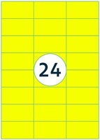 Etiket Rillprint 70x37mm fluor geel 2400st 100 Vel-3