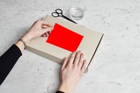 Etiket Rillprint 105x148mm fluorrood 400 etiketten 100 Vel-1