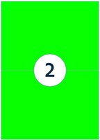 Etiket Rillprint 210x148mm fluor groen 200st 100 Vel-3