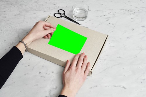 Etiket Rillprint 105x74mm fluor groen 800st 100 Vel-1