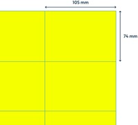 Etiket Rillprint 105x74mm fluor geel 800st 100 Vel-2