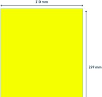 Etiket Rillprint 210x297mm fluor geel 100st 100 Vel-2