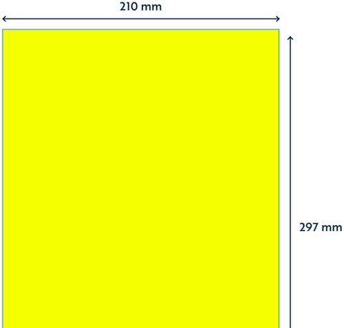 Etiket Rillprint 210x297mm fluor geel 100st 100 Vel-2
