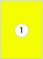 Etiket Rillprint 210x297mm fluor geel 100st 100 Vel-3