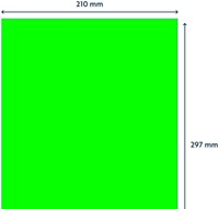 Etiket Rillprint 210x297mm fluor groen 100st 100 Vel-2