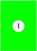 Etiket Rillprint 210x297mm fluor groen 100st 100 Vel-3