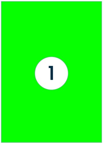 Etiket Rillprint 210x297mm fluor groen 100st 100 Vel-3