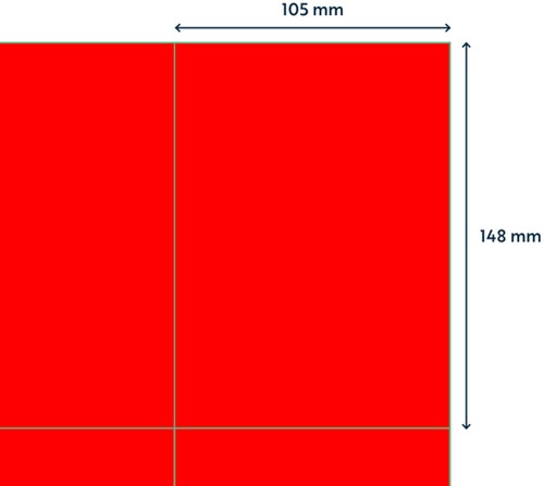 Etiket Rillprint 105x148mm fluorrood 400 etiketten 100 Vel-2