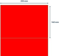 Etiket Rillprint 210x148mm fluorrood 200 etiketten 100 Vel-2