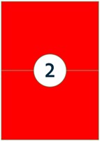 Etiket Rillprint 210x148mm fluor rood 200st 100 Vel-3
