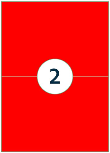 Etiket Rillprint 210x148mm fluor rood 200st 100 Vel-3