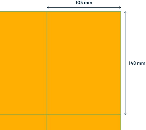 Etiket Rillprint 105x148mm fluor oranje 400st 100 Vel-2